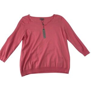 Joseph A. Popsicle Pink Sweater XL NWT Lightweight Knit Pullover Preppy